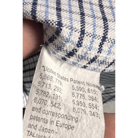 LL Bean Mens Size 17-37 Plaid Shirt Button Front Wrinkle Resistant - Picture 10 of 11